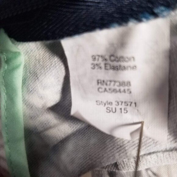 J. Crew Factory Blue & White Chino Crew Stretch Shorts Size 4 - Picture 3 of 5